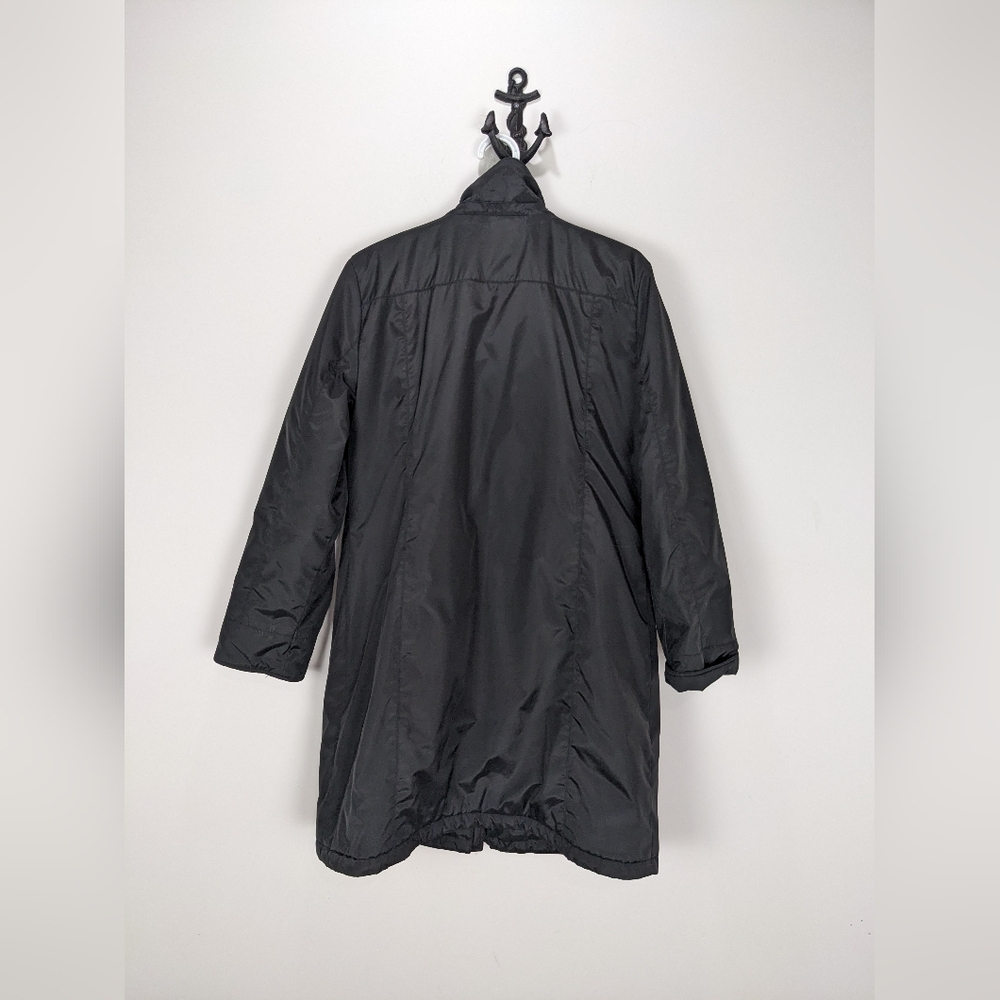 Michael Kors Black Puffer trench Windbreaker Jacket Size Large - Picture 2 of 8